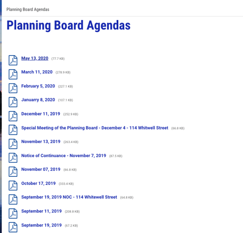 Quincy planning board